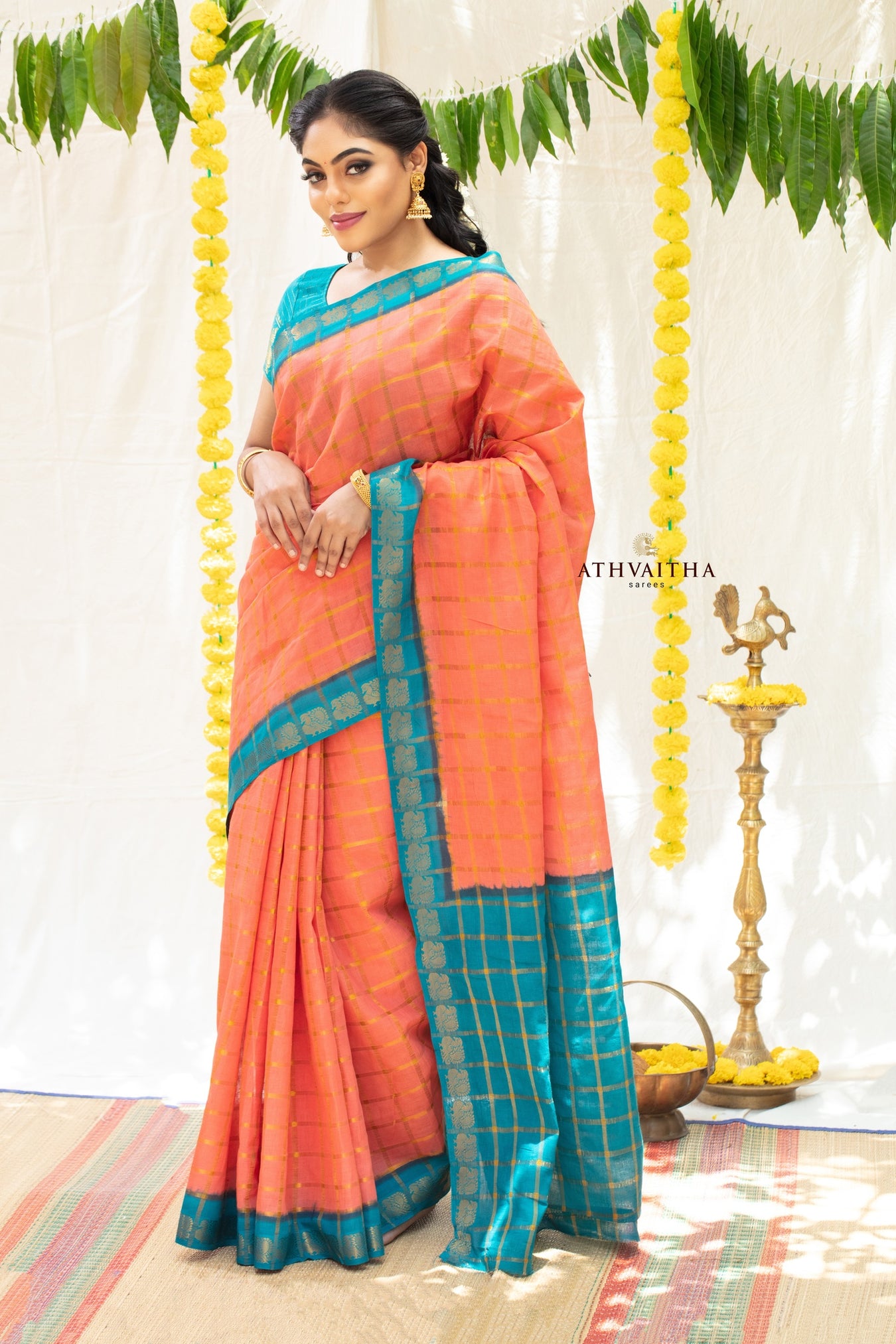 Rani Sungudi Premium Cotton Big Zari Checks