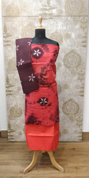 Rani Chudidhar Material-Red Soil-C.Brown-048