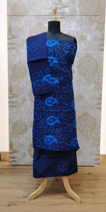 Rani Chudidhar Material-D.Blue-Ink Blue-025