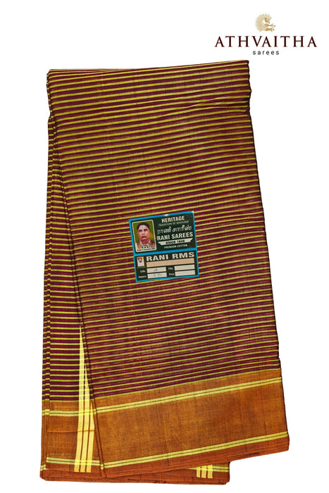 Heritage Rani Sungudi Cotton Line devendra With Contrast Thread Border Sarees - 9.50Yards Madisar
