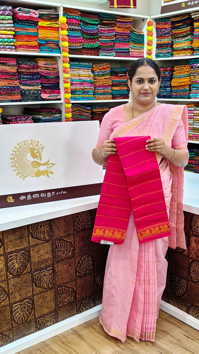 Heritage Rani Sungudi Cotton Saree With Doubleside Self-Veldhari