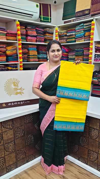 Heritage Rani Sungudi Cotton Saree With Doubleside Contrast-Veldhari
