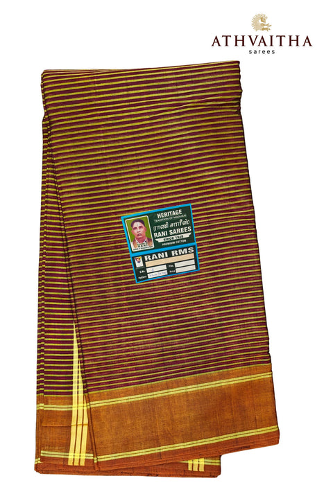Sungudi Cotton Line devendra With Contrast Border Rani Sarees - 10.50Yards Madisar