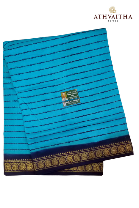 Madurai Sungudi Rani Sarees Cotton zari Border Contrast Madisar 10.5Yards-Veldhari