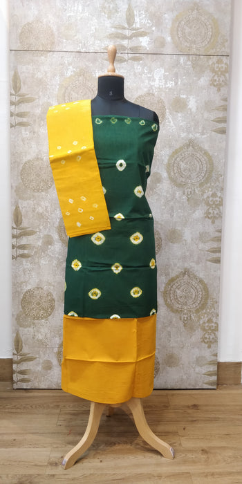 Rani Chudidhar Material-Brown-Mustard-003