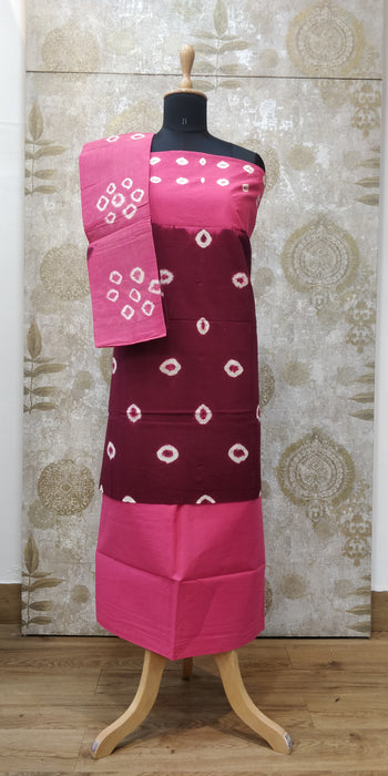 Rani Chudidhar Material-Purple-Pink-001
