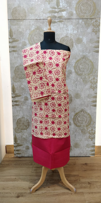Rani Chudidhar Material-Sandal-Pink-043