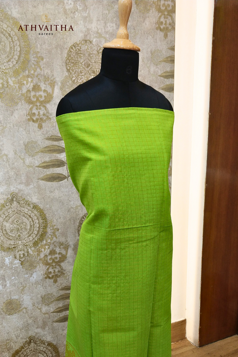 Rani Zari Checks Top Material- S.Green