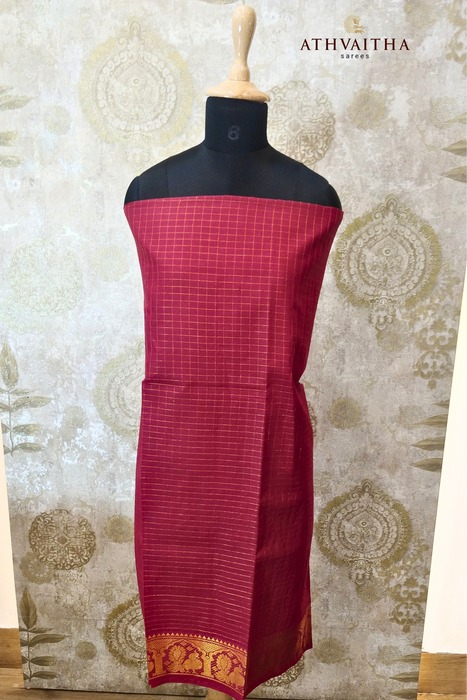 Rani Zari Checks Top Material - Maroon