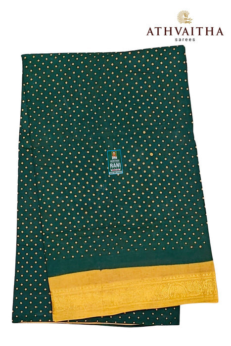 Rani Sungudi Cotton Oneside Zari Border - 120's Count Superior Quality