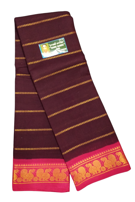 Rani Veldhari 120's - C.Brown With Pink