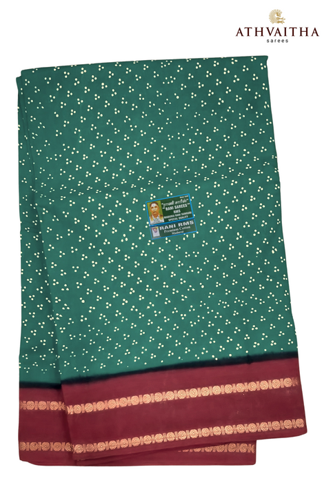 Rani Sungudi Madisar DS Rudhraksham Border Contrast-9.5Yards