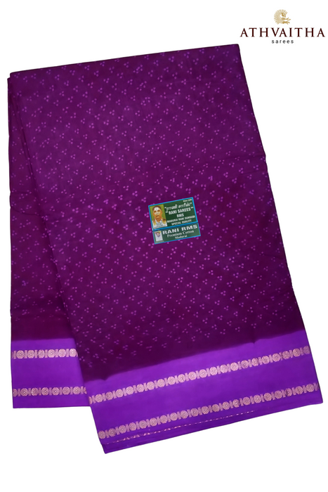 Rani Sungudi Madisar DS Rudhraksham Border Contrast-9.5Yards