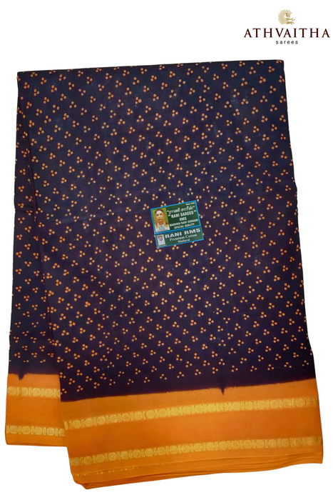 Rani Sungudi Madisar DS Rudhraksham Border Contrast-9.5Yards
