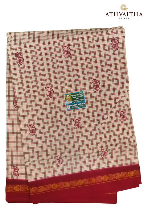 Rani Sungudi Madisar DS Meena Mayuri Contrast-9.5Yards
