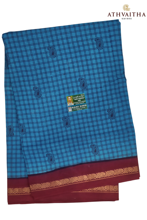 Rani Sungudi Madisar DS Meena Mayuri Contrast-9.5Yards