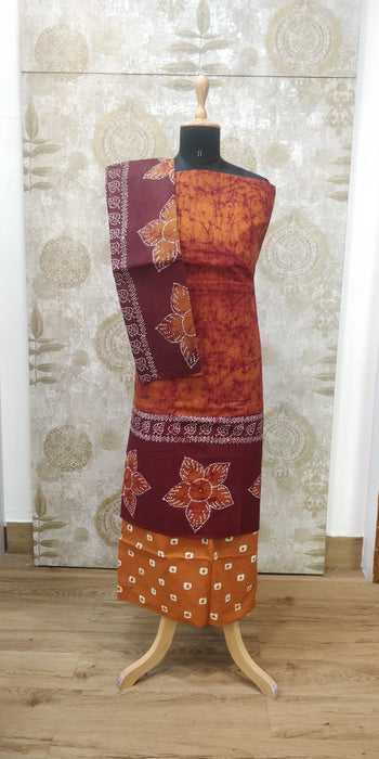 Rani Chudidhar Material-C.Brown-Mustard-006