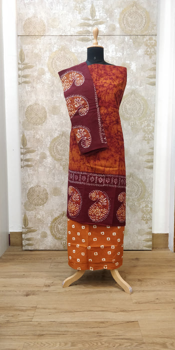 Rani Chudidhar Material-Mustard-Brown-024
