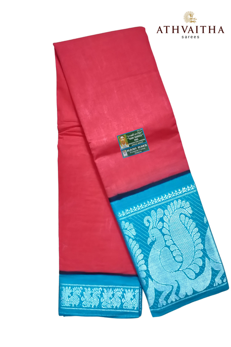 Rani Plain Long Border Contrast - Silver