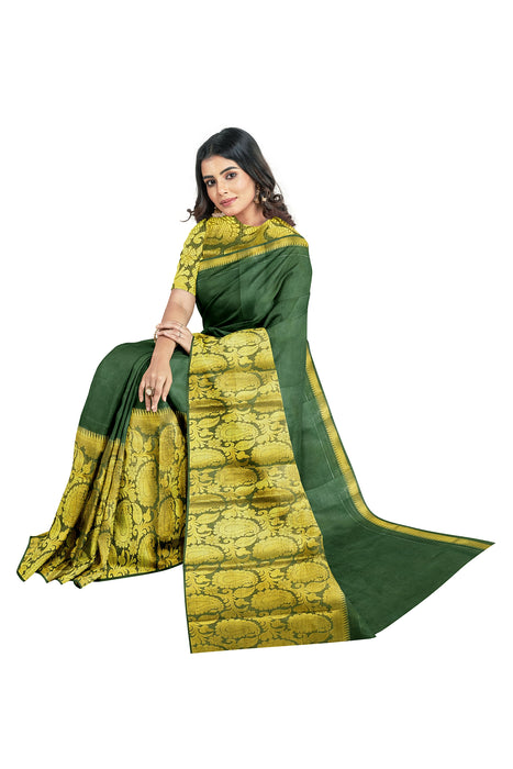 Rani Vasundhara Sarees - Bottle Green - D2