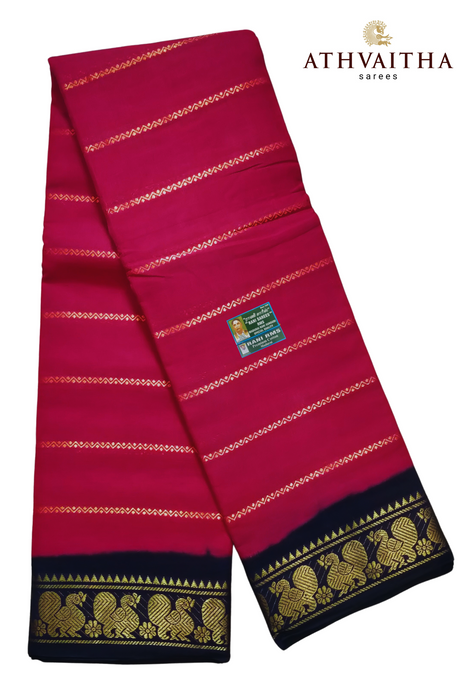 Rani Veldhari 120's - Maroon - Black