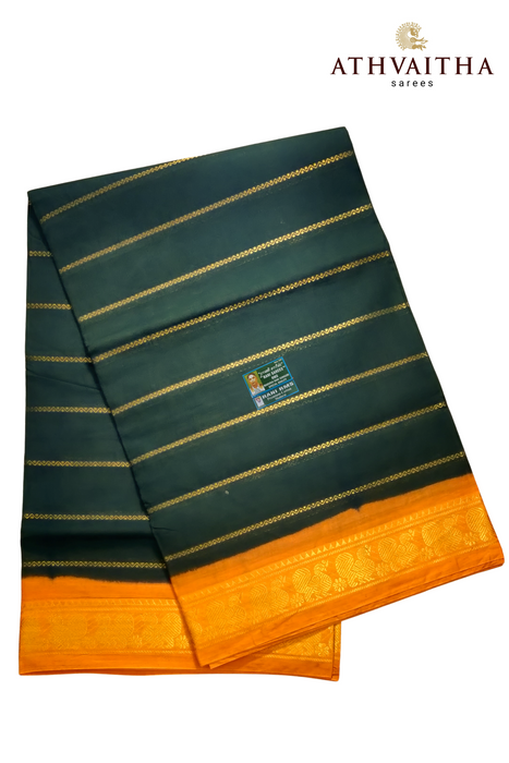 Rani Veldhari 120's - Bottle Green - Orange