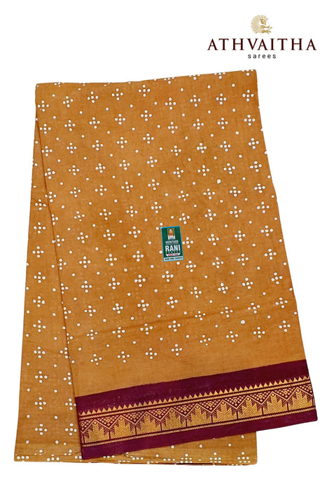 Rani Sungudi Cotton Oneside Zari Border - 120's Count Superior Quality