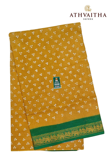Rani Sungudi Cotton Oneside Zari Border - 120's Count Superior Quality