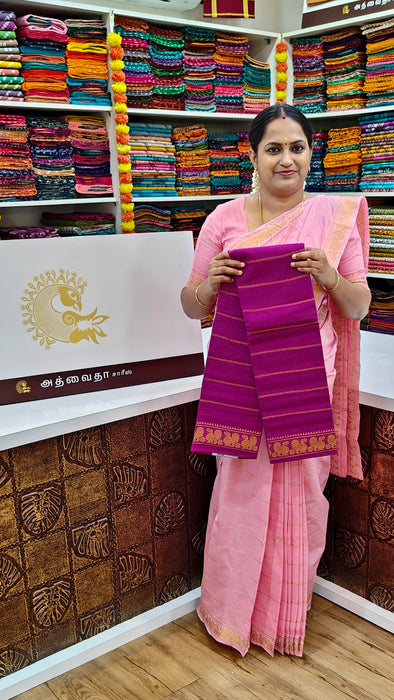 Heritage Rani Sungudi Cotton Saree With Doubleside Self-Veldhari
