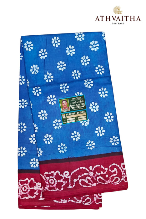 Madurai Sungudi Soft Cotton Multi Flower Design With Contrast Border Heritage Rani Sarees - 9.50Yards Madisar