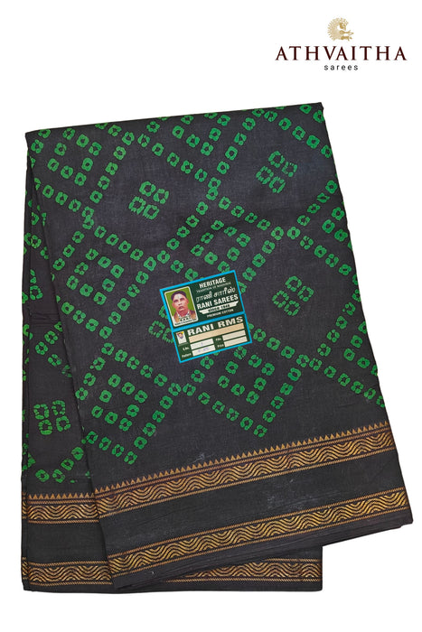 Rani Sungudi Diamond CubeWith Contrast Wave Zari Border-9.50Yards Madisar