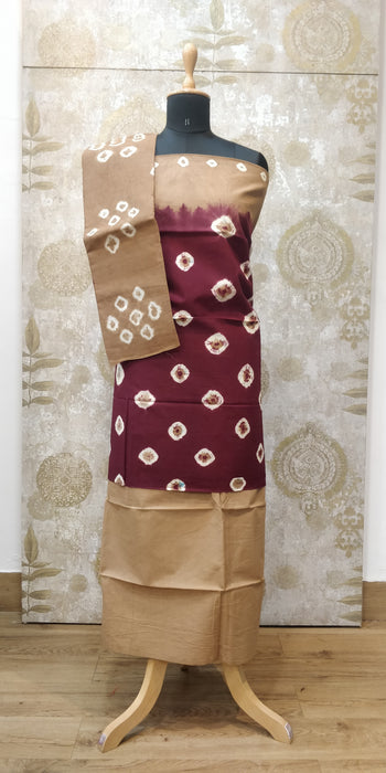 Rani Chudidhar Material-Brown-Sandal-055
