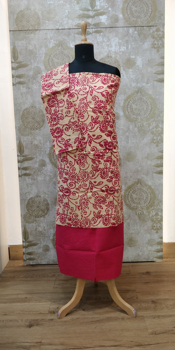 Rani Chudidhar Material-Sandal-Pink-047