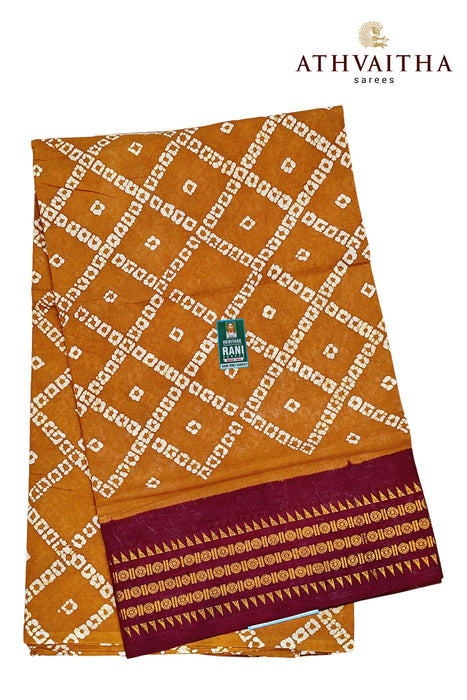 Rani Sungudi Cotton Oneside Zari Border - 120's Count Superior Quality