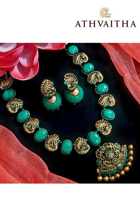 Terracotta JewellerySet-Necklace with Earring