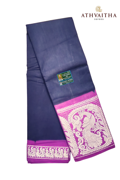 Rani Plain Long Border Contrast - Silver