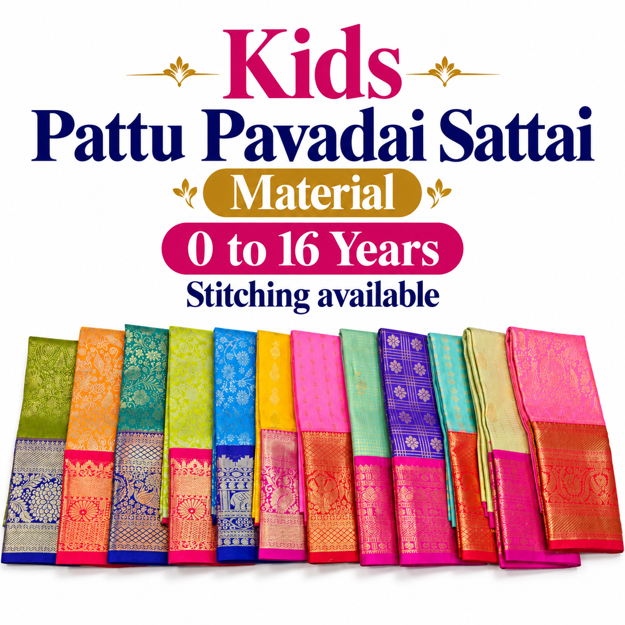 Girls Pattu Pavadai Material