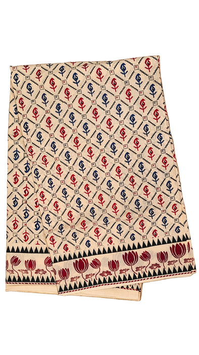 Rani Sungudi Cotton Saree Without Zari Border Sanjana Rangoli