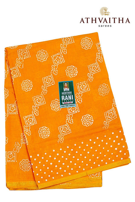Rani Sungudi Saree Doubleside 1inch Border Self With Blouse