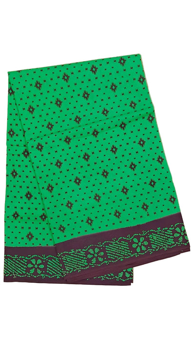 Rani 120's Hand Block Sungudi Cotton Sarees Without Zari Border