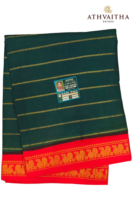 Sungudi Cotton Saree 10.50Yards Veldhari With Contrast Border