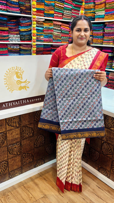 Rani Sungudi Cotton Sarees Doubleside Contrast Border - Cross Mango