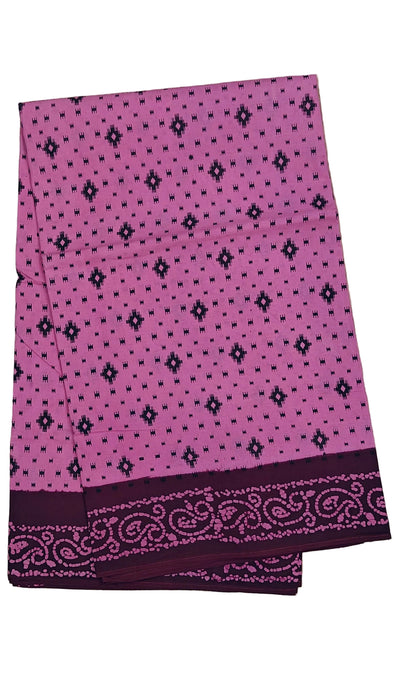 Rani 120's Hand Block Sungudi Cotton Sarees Without Zari Border