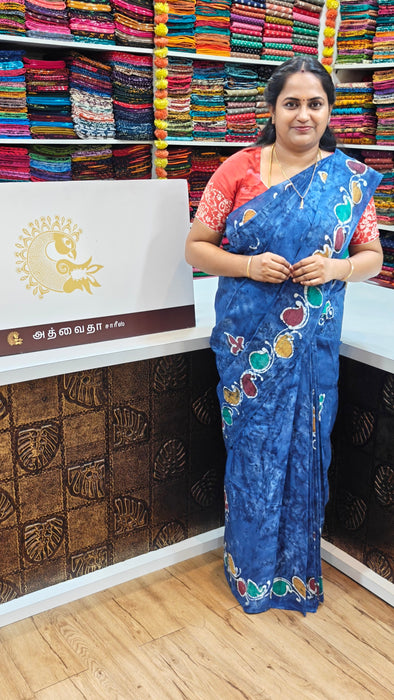 Rani Sungudi Cotton Sarees Without Zari Bathic Art