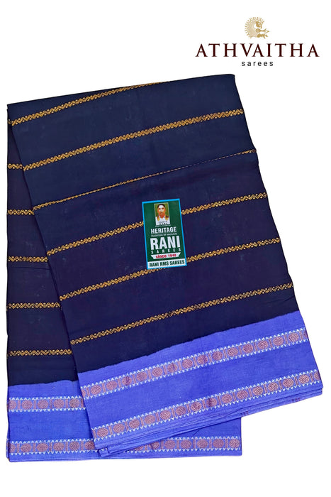Rani Sungudi Saree Veldhari Doubleside Rudraksham Border Contrast With Blouse