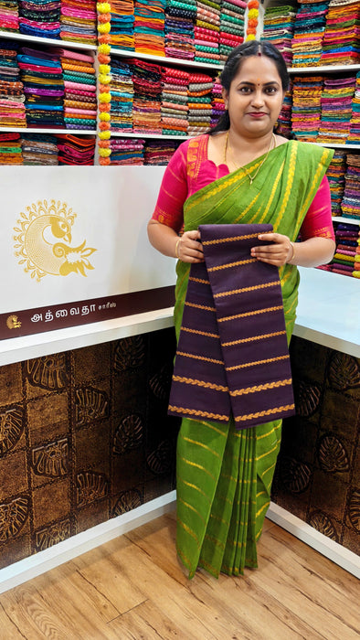 Rani Sungudi Saree Veldhari Leaf Design Self