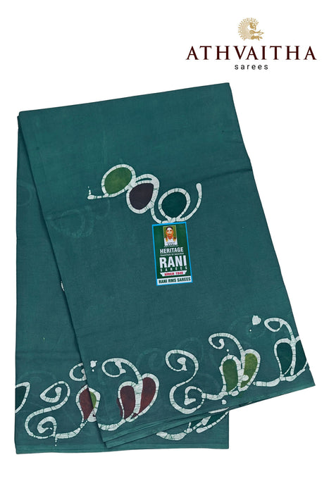 Rani Sarees Premium Cotton Sarees With Blouse - Hand Painted