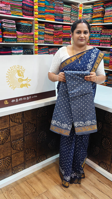 Rani Sungudi Cotton Saree With Doubleside Small self Border