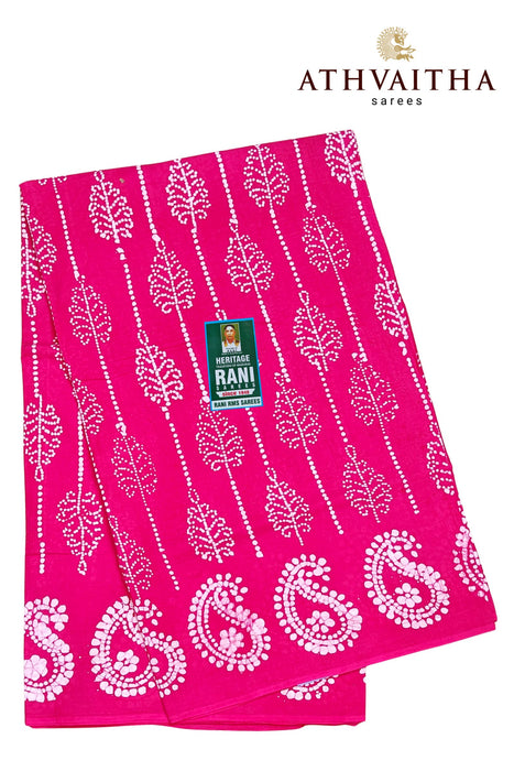 Rani Sungudi Cotton Without Zari Border - Fancy Self Art