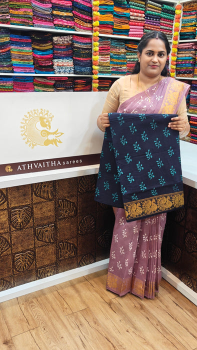 Rani Sungudi Cotton Sarees One Side Border Wax Self